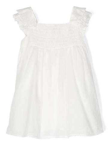 Stella McCartney Kids - point d’esprit-pattern cotton dress - kids - Cotton - 12 mth - White