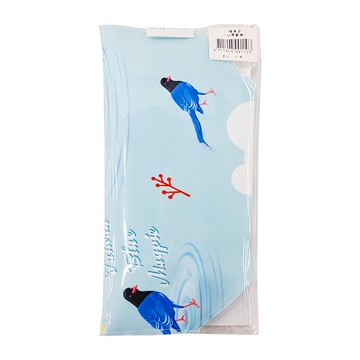 UnSac 矽膠布隨食袋  熱食安心裝  浸口不燙手  輕巧好攜帶  M(31 x 21.5cm 提把長10.5cm 袋身長20.5cm)  台灣藍鵲  1個