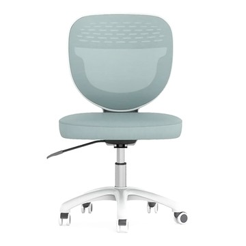 DEPE 小戶型 360°旋轉電腦椅 成人和兒童皆可使用  54 x 75~83cm  白框湖藍