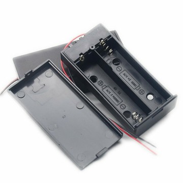 18650電池座 18650電池盒2槽含蓋帶開關 電池盒 塑料電池盒【DY329】  123便利屋