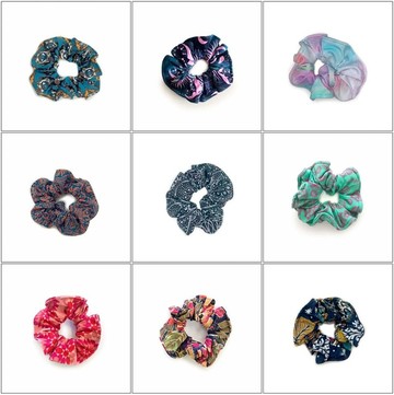 Liqudio Scrunchie 髮圈組(9入+化妝包)