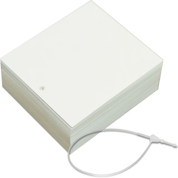 Aienpi 方形空白標籤吊牌 6 x 7公分 400入 + 吊牌扣環 1000入 套組  1組  白色(標籤吊牌)