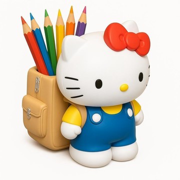 【臺灣-出貨】可愛HelloKitty揹包筆筒少女心卡通桌面收納擺件學生文具收納桶ARCV