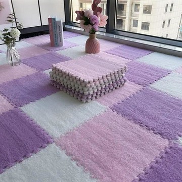 🌸限時低價🌸毛絨地毯臥室拼接地板墊客廳地毯兒童榻榻米加厚飄窗牀邊絨面墊子