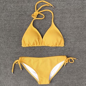 2024新款歐美ins風超性感三點式大碼比基尼女小胸聚攏bikini泳裝