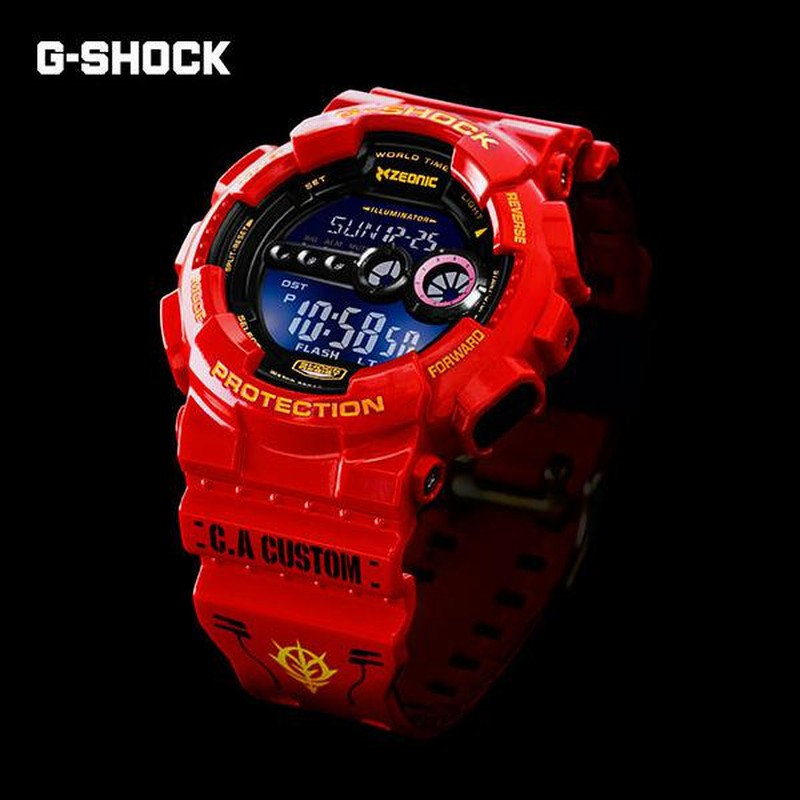 タグなし］G-SHOCK Gショック ジーショック ガンダム35周年記念 シャア・アズナブル 限定モデル デジタル 腕時計 レッド ブラック GD- 100-CHAR 国内正規モデル | LINEブランドカタログ