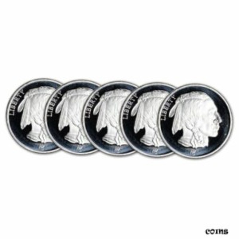 アンティークコイン FIVE (5) 1 oz Silver Round - Asahi Refining