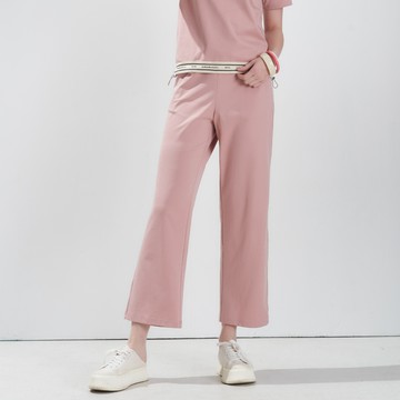 CLL巧玲瓏 單側文字織帶休閒褲 7419103