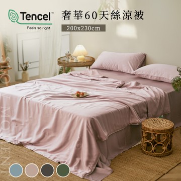 【沐眠家居】60支天絲頂級300織 法式經典素色特大涼被 ( 200x230cm/多色任選 ) 頂級絲滑 涼感親膚 萊賽爾纖維