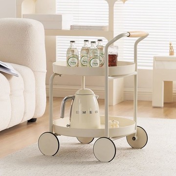 公司貨 免運 奶油風移動推車邊幾家用沙發客廳方角幾簡約小戶型茶幾現代置物架 快速發貨