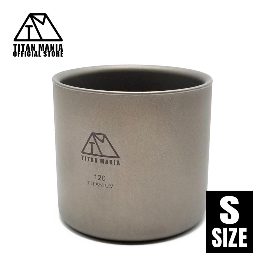 TITAN MANIA チタンマニア マグカップ チタン製 スタッキングマグ Sサイズ 120ml ダブルウォール 二重構造 軽量 おしゃれ コーヒーカップ 湯呑 食器
