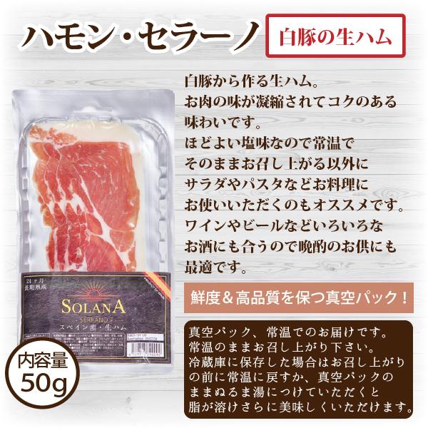 ポイント消化 送料無料 おつまみ 『スペイン産長期熟成生ハム ハモンセラーノ 50g』お試し