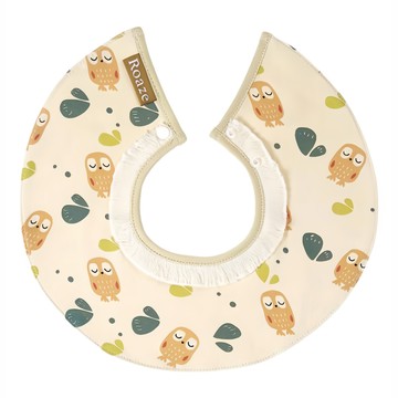 Roaze 柔仕 日系圍兜 純真系列 360度皆可使用  午後貓頭鷹  1件