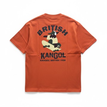 KANGOL 短T 橘色 落肩 袋鼠 滑板T 短袖 中性 6625100951