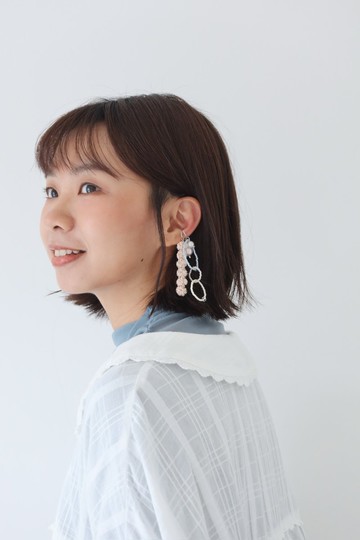 一串風鈴草 耳骨夾 粉色