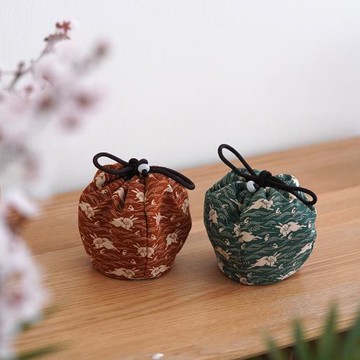 歸云居 慢藍布袋棉麻仕覆袋 莫蘭迪色系 旅行茶具布袋收納袋