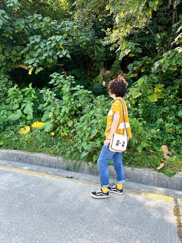 台灣印花綁帶側背包