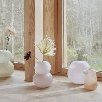 OYOY LIVING Lasi 手作琉璃葫蘆花器 - 清新藍