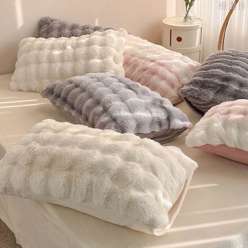 冬季加厚兔毛絨一只枕套一對單人宿舍學生單人