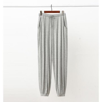 莫代爾運動褲男夏季薄款寬松大碼睡褲家居練功褲子束腳冰絲燈籠褲