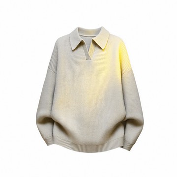 【HOT 本舖】男装【工廠主推】品質款秋冬新款針織毛衣男士慵懶風線衣外套寬鬆翻領毛衫內搭打底可外穿套頭上衣