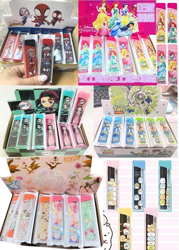 台灣製-正版鬼滅之刃/咒術迴戰/玩具總動員/迪士尼/公主/蜘蛛人/角落生物-上推自動鉛筆筆芯40入