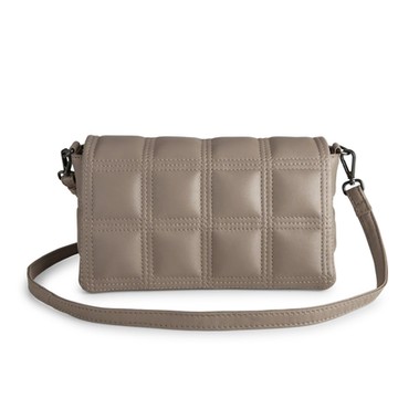 MARKBERG Donna 丹麥手工羊皮個性方格肩揹包 斜背包 手拿包 側肩包 (暖柔沙)