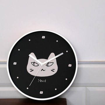 CarryPlus 12吋咪索的經典格調金屬掛鐘  完美主義【U0277】