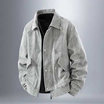 【HOT 本舖】男装工裝長袖襯衫男秋季寬鬆日系潮牌翻領休閒痞帥外套潮 男夾克