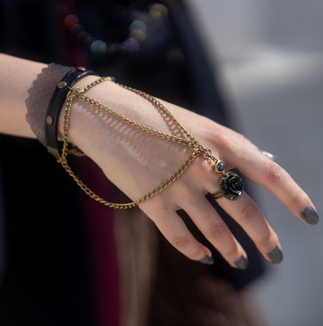 【廢土朋克】蒸汽大陸復古/玫瑰蛇紋/蛇鱗戒指手鏈