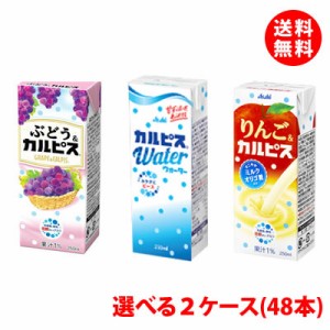 送料無料 カルピスウォーター・ぶどうカルピス・りんごカルピス 各250mlから選べる2ケース(48本)