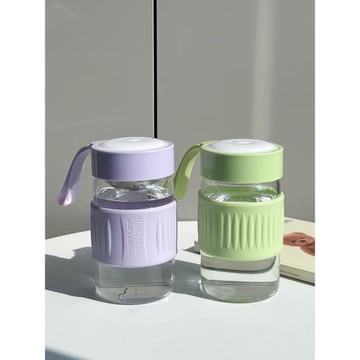 2025新款網紅耐高溫玻璃杯女生高顏值小巧便攜泡花茶水杯子帶茶隔