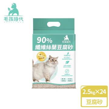 【毛孩時代】90%纖維絲蘭豆腐砂24袋(6L/袋)