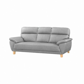 傢俱工場-星辰 厚實飽滿 貓抓皮獨立筒沙發 3人座藍色#6742