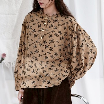 碎花燈籠袖上衣122214