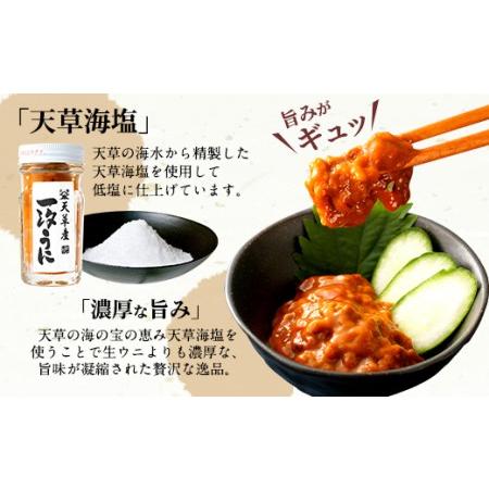 ふるさと納税 天草産ムラサキウニだらけ　豪華5本セット　(一汐低塩仕込み 60g) 熊本県上天草市