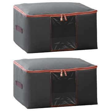 Reddot 紅點生活 600D高密度牛津布棉被衣物收納袋  2個  60 x 40 x 30cm  灰色