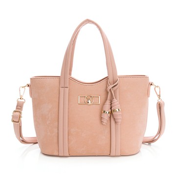 PLAYBOY - 手提包附長背帶  Satin系列 - 粉色