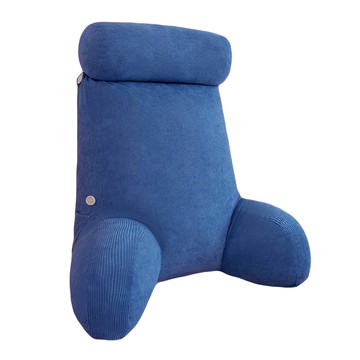 西格傢飾 慵懶燈心絨護腰背靠枕  60 x 60 x 40cm  寶藍色