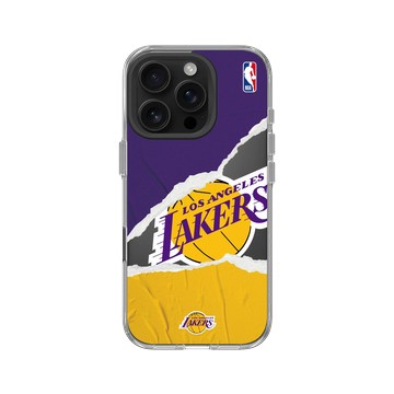 iPhone 16 Pro Clear Case（相機按鈕） 透明 - NBA - 熱血系列-洛杉磯湖人 L.A. Lakers - Sweat and tears