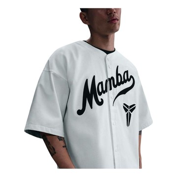 Nike x Kobe Bryant Baseball Jersey Asia Sizing 'White Black'