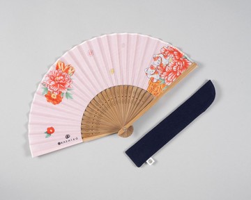 KASHIKO金澤九谷燒日本扇 –花詰招財貓 / 附扇盒+外出袋 摺扇