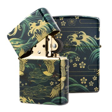 Zippo 【官方授權店】ASIIAN BIRD DESIGN 瑞鶴越海防風打火機
