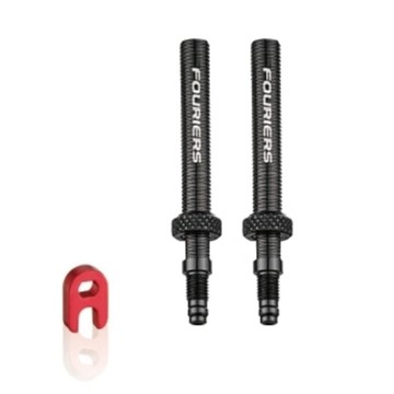 FOURIERS 無內胎延長氣嘴 60mm 鋁合金 一組2入 附拆卸氣嘴工具