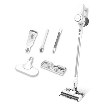 DIKE 無線手持吸塵器 全配版 27 Kpa 強力三極大吸力 30 Kpa TURBO檔瞬間吸力 50分鐘超長續航  HCF110WT  白色