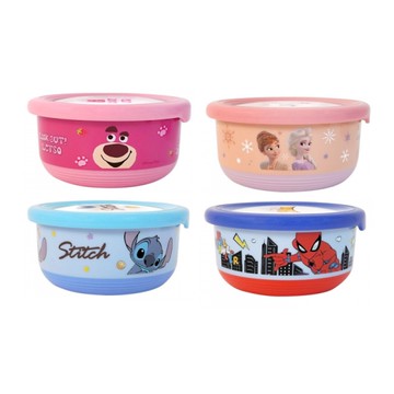 SuperBO 迪士尼Disney 不鏽鋼隔熱碗M(400ml)-熊抱哥/史迪奇/冰雪奇緣/蜘蛛人