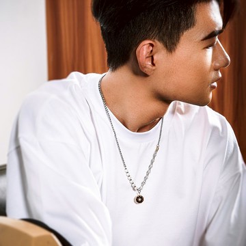 DISSOLVE鑲鑽珍珠拼接項鏈 客制化禮物 情侶款