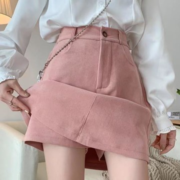 大碼胖mm韓系復古高街包臀半身裙女秋季2026新款高腰顯瘦a字裙子