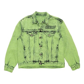 Drew House Oversized Trucker Jacket 'Painted Lime'