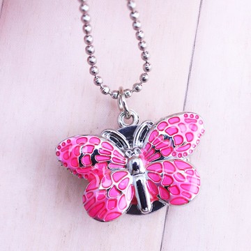 可愛卡通兒童項鏈掛表 小女孩學生石英防水電子表 女士鑰匙扣懷表